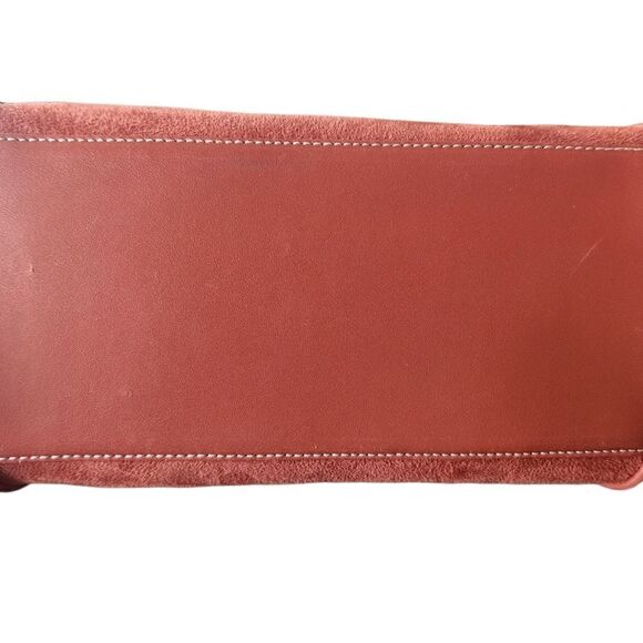 VINTAGE Rust Suede Mini Satchel Bag - Picture 6 of 6